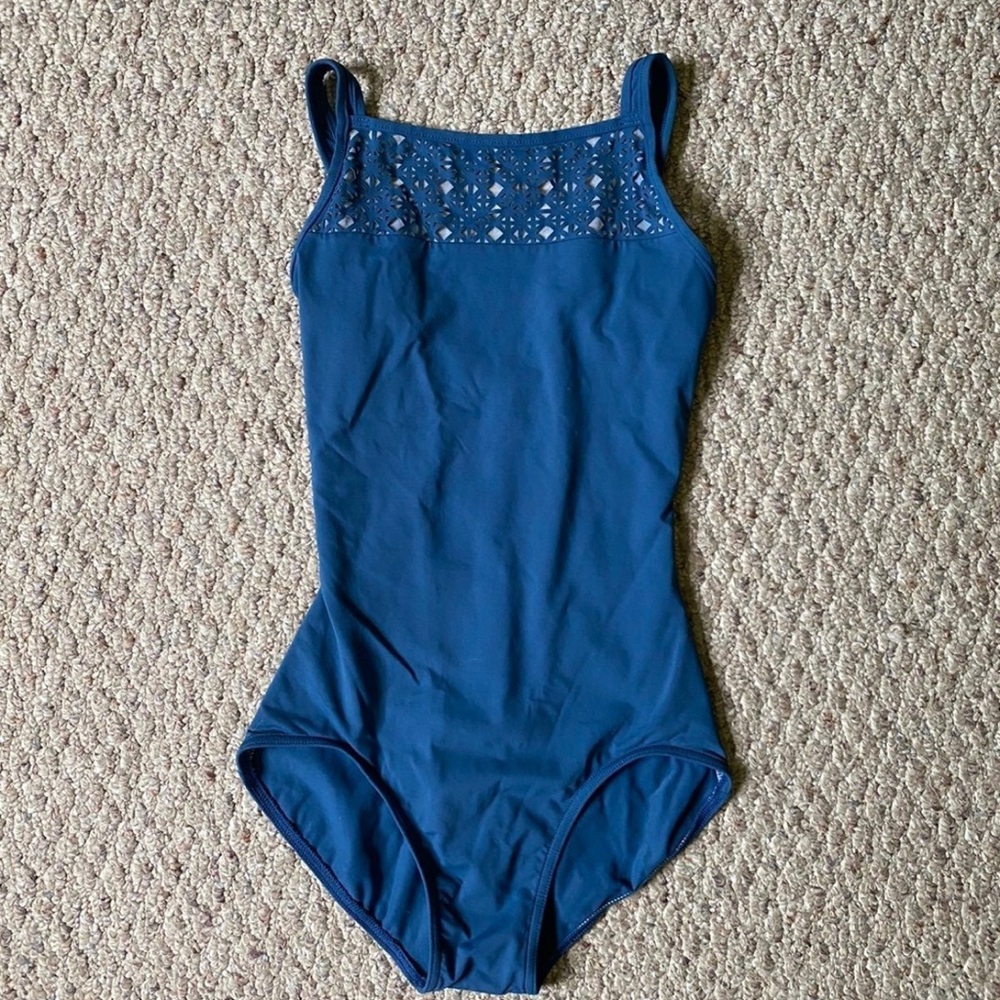 Blue Capezio High Neck Leotard
